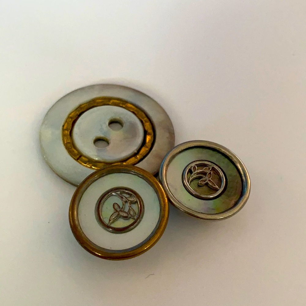 Victorian button collection 3pc